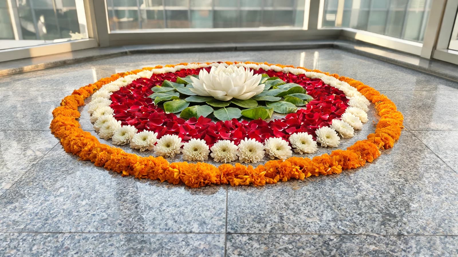 Fresh Flower Rangoli